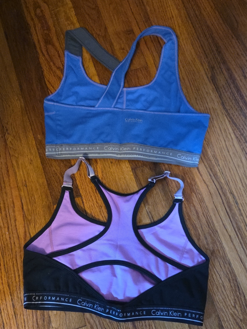 Calvin Klein Blue and Black Sports Bras Size Medium - Picture 2 of 13